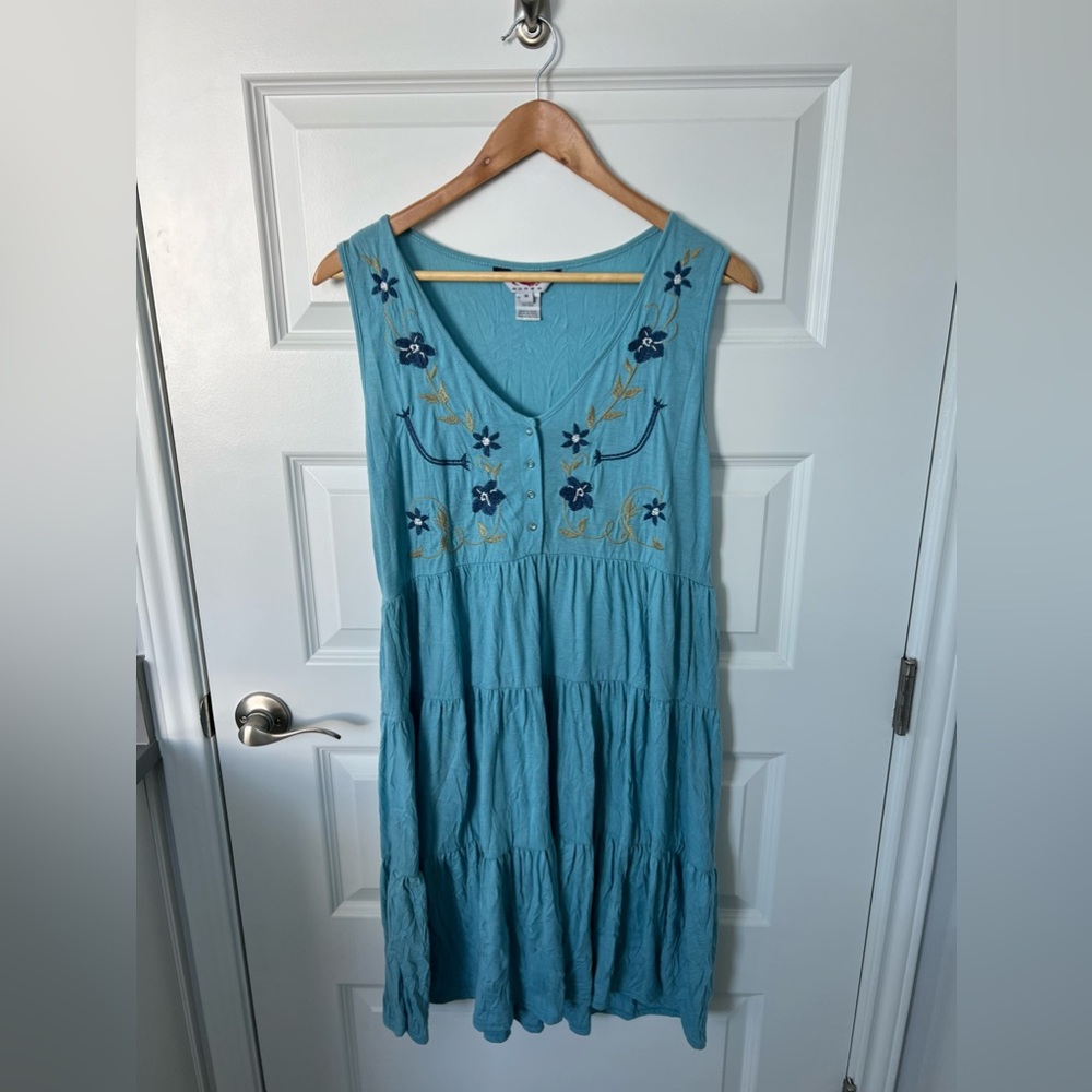 ROPER Knit Western Sundress with Embroidery SZ M